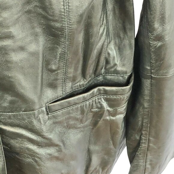 Genuine Leather Jessica London 20W Womens Black Blazer Sleek & Classic Design - Picture 7 of 11